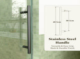 56-60"W x 60"H Frameless Sliding Tub Shower Door Enclosure, 5/16 inches Thick SGCC Tempered W2813P388107