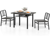 3-Piece Dining Table Set , Space-Saving Tuck-under Chair Design 27328094