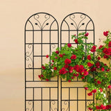 2 Pack Metal Garden Trellis 86.7" x 19.7" Rustproof Trellis for Climbing Plants Outdoor Flower W1586P268034