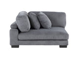 1pc Modern Living Room Furniture Modular Corner Seat Plush Gray Corduroy Fabric Upholstery Plywood B011P220980