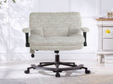 Chenille Criss Cross Office Chair with Air Lumbar Support, Flip-up Adjustable Arms, Built-in 11998236