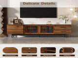 78" TV Stand for TVs up to 85", TV Console for Living Room, Media Console with Two Drawers, N710P510682P