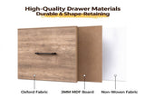 Wood Filing Cabinet with Casters, Washed Grey Fluted, Iron Clad Wood, Melamine Faced, 3 Small 16087281