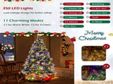6ft Pre-Lit Christmas Tree - 55 Red Berries 55 Pine Cones, Changeable Lights & Easy Setup, Ideal 65193603
