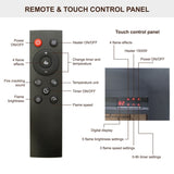 28 inch Infrared Electric Fireplace withTrim kit Insert, Touch Panel Home Decor Heater, Smokeless W1769P252987