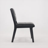 Hengming PU dining chair, no armrest with wooden legs, suitable for kitchen, dining living W212P163423