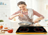 7000W Double Burner Electric Cooktop 110V, 2x3500W Rapid Heating Hot Plate with 4 Preset Modes 10341766