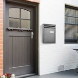 Wall Mount Mailbox Lockable Galvanized Iron Letter Post Box Locking Security Drop Box with 2 Keys 51463997