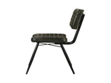 Set of 2 Leather Upholstered Dining Chairs, Espresso and Black B016P225483