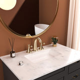 2 Handle Widespread Bathroom Faucet 3 Hole, with Pop Up Drain and 2 Water Supply Lines, Gold W124379943