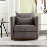 ZNTS COOLMORE Swivel Chair, Comfy Round Accent Sofa Chair for Living Room, 360 Degree Swivel W395P198273