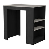 Portree Kitchen Island with 3-Side Shelves B070P188818
