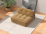 Convertible Corduroy Lounge Chair with Tufted Design, Full Foam Support, Fold-Out Sleeper & 43139691