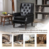 COOLMORE Wood Frame Armchair, Modern Accent Chair Lounge Chair with Sturdy Wood Legs for Living Room W395109979