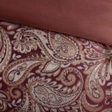 12 Piece Comforter Set with Cotton Bed Sheets Red King B035128827