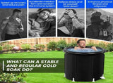 XL Ice Bath Tub for Athletes With Cover 99 Gal Cold Plunge Tub for Recovery, Multiple Layered 03867567
