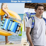 ZNTS Folding Beach Chair Set of 2 for Adults, 4 Position Portable Backpack Foldable Camping Chair with 48302190