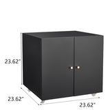 ZNTS Office furniture Copier Cabinet black 2 door steel copier stand mobile pedestal file Printer Stand 39701117