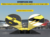 VEVOR Cable Protector Ramp, 4 Packs 2 Channels Speed Bump Hump, Rubber Modular Speed Bump Rated T3342P360020