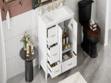 36 inch Bathroom Vanity with Sink, One Cabinet with Soft-closing Doors, 4 Soft-Closing Drawers, N759P292552K