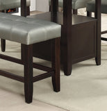 Dining Room 1pc Counter Height w Shelve Storage Base Faux Marble Top Birch wood MDF Dining B011130015