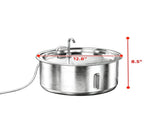 Stainless Steel Cat Water Fountain, 11L/372oz with 4-Stage Filtration, Quiet Pump, Visual Water 27595406