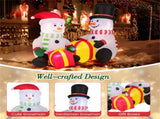 5 Feet Snowman Christmas Inflatables with Gift Boxes 45860916