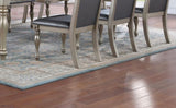 Majestic Formal Set of 2 Side Chairs Grey / Silver Finish Rubberwood Dining Room Furniture Intricate B011138658