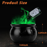 Halloween Floating Potion Bottle Decor with Witch Cauldron - 2-in-1 USB-Powered Green Mist Maker & 4 14688364