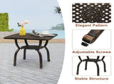 Cast Aluminum Outdoor Side Table, Anti-Rust Outdoor Square End Table, Patio Coffee Bistro Table for 87121979