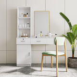 White modern simple hair desk, multi-layer storage, large storage space W33163006