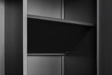 ZNTS Metal Armoire Wardrobe Cabinets,70" Black Locker Steel Wardrobe Bedroom Storage Cabinet with Doors W1247P221093