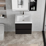 24" Floating Bathroom Vanity with Sink, Modern Wall-Mounted Bathroom Storage Vanity Cabinet with W1573P152691