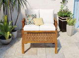 2 Pieces Outdoor Sofa Set 2-person Patio Seating Group Outdoor Conversation Set with Cushions and a N719P246159L