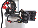 12V DC 6 Quart Hydraulic Pump 6 Way Double Acting Hydraulic Power Unit for Dump Trailer, Scissor 81919656