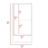 Mariana Medicine Cabinet, One External Shelf, Single Door Mirror Two Internal Shelves -Light Gray B20091946