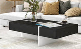Contemporary Rectangle Design Living Room Furniture, Modern High Gloss Surface Cocktail Table, 52481861