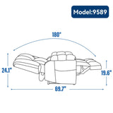 ZNTS Dual Motor Heat Massage Infinite Position Up to 350 LBS Electric Power Lift Recliners with W1803P206487