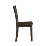 Classic Transitional 5pc Dining Set Dining Table and Four Side Chairs Set Charcoal Finish B011P144223