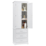 ZNTS Tall Storage Cabinet with Three Drawers for Bathroom/Office, White WF299282AAK