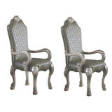 Grey and Vintage Bone White Arm Chairs B062P182716