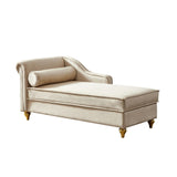 Modern Upholstery Chaise Lounge Chair with Storage Velvet W1097102811