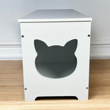 39.4" Top open Cat Litter Box Enclosure Furniture, Cat Washroom, Hidden Litter Box Cover, Cabinet W1412P176880