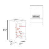 Wengue 2-Door Bathroom Vanity with Open Storage B062P355532