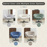 Modern Chenille Chair, 360&deg Swivel Club Chair/Accent Chair with Removable Cushion, Round N817P207777K
