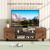 ZNTS TV Stand for 55 Inch TV, Entertainment Center with Storage Cabinets, Soft Hinge Door with Handle, 47531925