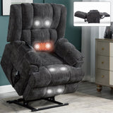 Dual Motor Heat Massage Infinite Position Up to 350 LBS Electric Power Lift Recliners with W3224P288492