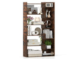 Rustic Brown 6-Tier Bookshelf Wooden Bookcase 22744968