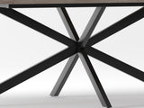 55.11"-70.86"Retro Rectangular Stretch Dining Table, Grey Carole Top With Same Color Embossed Center W757P437309