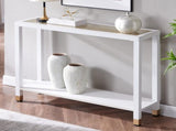 Glass Entryway Table, 2-Tier Entry Way Console Entrance Table, 41"L Narrow Sofa Table with 74350138